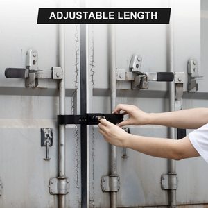 Cerradura de Acero para Puerta de Carga, Cerradura para Contenedor de Transporte, Accesorios para Camiones, Actualización con Nueva Manija Curva con Orificio y <span class=keywords><strong>Protector</strong></span> de Goma - Product Image 1