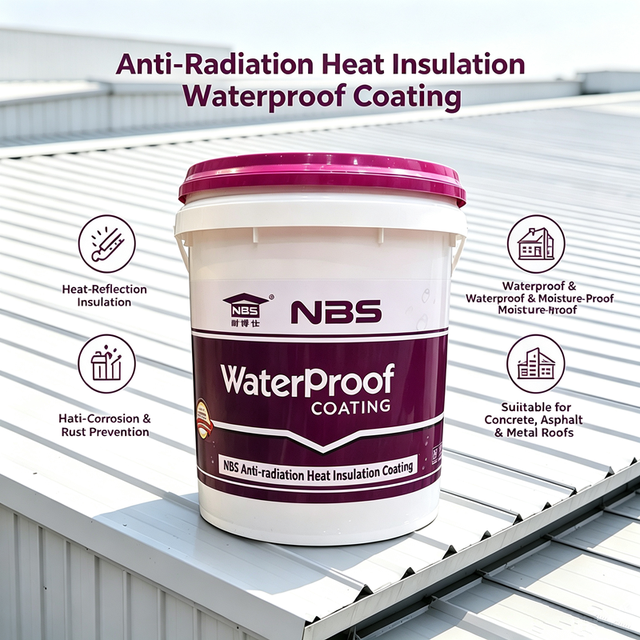 White Reflective Thermal Insulation Waterproof Coating Energy-Saving Cooling Paint for Color Steel Tile Building Roof