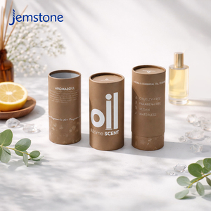 Cylindre en carton kraft écologique personnalisé pour le stockage de parfums, d'huiles essentielles, de sérums de soin de la peau, emballage en tube de papier - Product Image 4