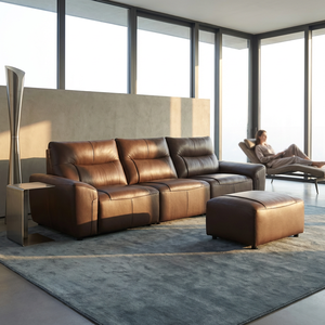 Wholesale Modern Leather Ottoman <strong>Footstool</strong> Matching Sofa Couch Solid Cushion Living Room Sofas Furniture Factory Direct Supply - Product Image 5