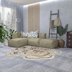Luxury Modern <b>Abstract</b> Oval Shape wool <b>Rug</b> Irregular Shape Hand Tufted Designer Area Carpet For Living Room Bedroom Decor Home - Product Image 2