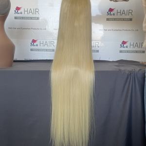 Peluca de Cabello Humano Rubio Brasileño de 32-40 Pulgadas para Mujeres Negras, Cabello Virgen Natural 613 Liso y Ondulado, Pelucas Largas con Frente de Encaje al por Mayor - Product Image 4