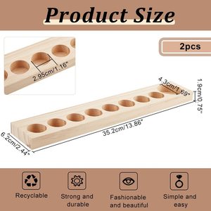 Support de rangement double face en bois massif pour tresses et extensions capillaires – Outil de rangement de bureau - Product Image 2
