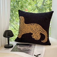 Bantal Hias Vintage Artist & Sarung Bantal Katun, Sarung Bantal Dekoratif, Sisipan Bantal Sofa Chenille Lumbar