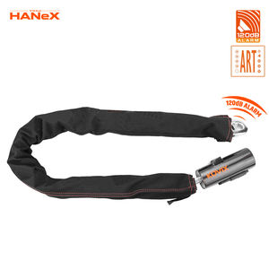 HANEX - Antivol en acier trempé renforcé de 12 mm pour vélos - Chaîne de sécurité pour le cyclisme - Chaîne de sécurité pour vélo - Product Image 1