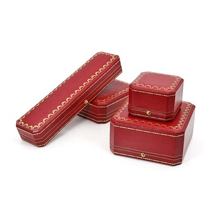 Stock New Custom LOGO Red Plastic <strong>Vintage</strong> Jewelry Octagon Box Luxury Ring Bracelet Pendant Necklace Jewellery <strong>Boxes</strong> with Bucket - Product Image 5
