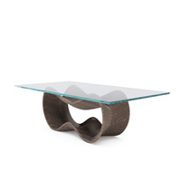 Ensemble de table à manger moderne pour 4 à 10 personnes, plateau en verre carré, base en bois massif, chaises pliantes, bureau, hôtel, maison, salon, salle de bain