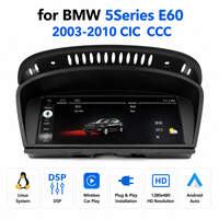 Lecteur DVD de voiture 8,8 pouces Système Linux avec CarPlay sans fil Android Auto pour BMW Série 5 E60 2003-2010 Navigation Écran tactile HD