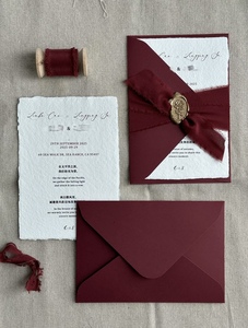 Популярная пригласительная открытка на свадьбу из хлопковой бумаги с тиснением и цветочным узором, благодарственная открытка - Product Image 4