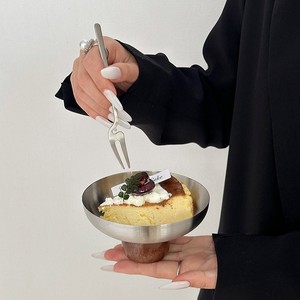 Verres à cocktail en acier inoxydable à pied court, coupes à dessert, coupes à glace et à pouding, coupes à fruits et à yaourt - Product Image 3