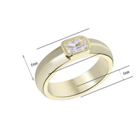 Bague Kirin personnalisée en argent sterling 925 avec moissanite taille émeraude D VVS, minimaliste, étanche, plaquée or, bagues en argent 925