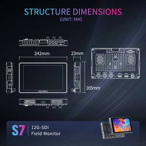 จอภาพ <span class=keywords><strong>FEELWORLD</strong></span> S7 ขนาด 7 นิ้ว ความสว่าง 1600nit รองรับ 12G-SDI และ HDMI 2.0 สำหรับวิดีโอ 4K HDR หน้าจอสัมผัส รองรับ 3D LUT และ Waveform ผลิตโดยโรงงานโดยตรง รับผลิตแบบ OEM/ODM - Product Image 5