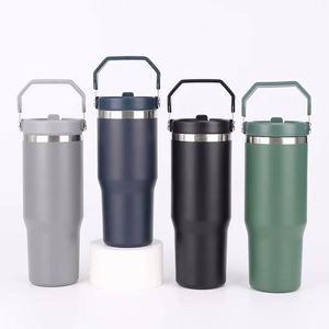 Vaso Térmico de Viaje con Asa de Agarre Cómodo, Taza Aislada al Vacío de Acero Inoxidable de 20oz para Uso en el Automóvil - Product Image 6