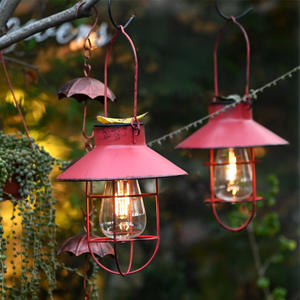 Lustre solaire vintage en fer forgé, lampe suspendue étanche, ornement pour jardin, villa, éclairage de rue extérieur et meubles de parc - Product Image 1