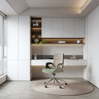 Ensemble de meubles de chambre à coucher personnalisé, lit tatami en bois massif taille complète, armoire monobloc, table de chevet, bureau extensible, design moderne