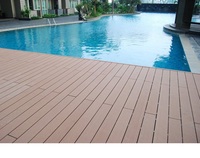 Revêtement de terrasse en composite bois-plastique pour extérieur, plancher en bois, revêtement de sol WPC gaufré 3D, terrasse composite