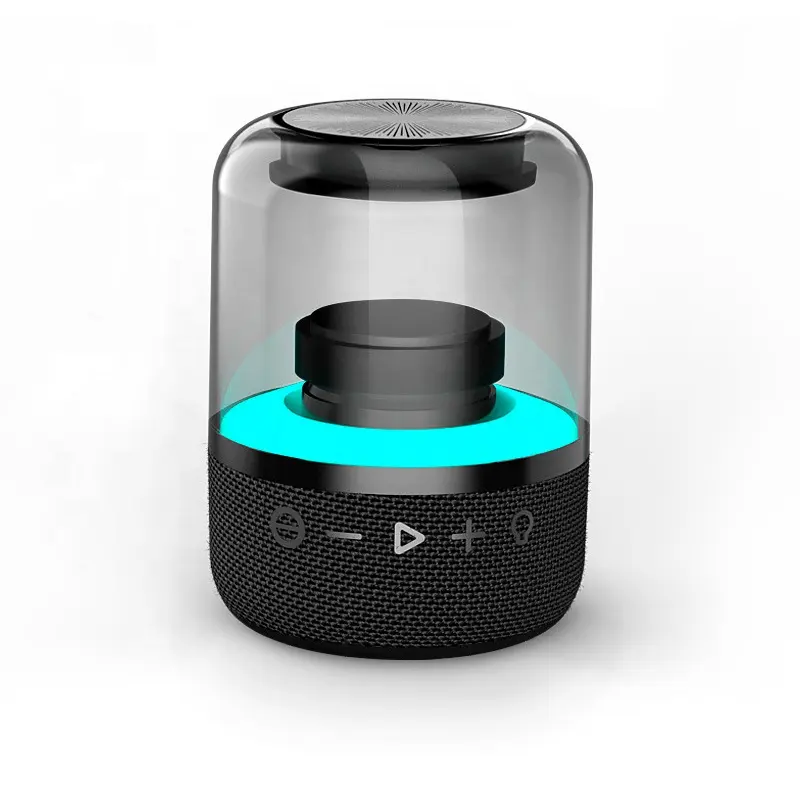 Bluetooth Speaker Led Kleurrijke Sfeer Licht Tws Speaker Transparante Zwarte Batterij Plastic Draadloze Bocinas Bluetooth Active