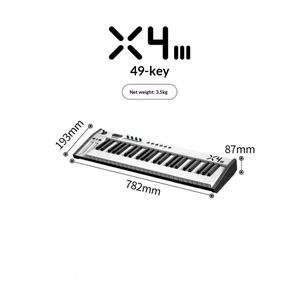 Midiplus X8III Piano Portátil, <span class=keywords><strong>Controlador</strong></span> de Música Electrónica, Teclado <span class=keywords><strong>MIDI</strong></span> Profesional de <span class=keywords><strong>61</strong></span> <span class=keywords><strong>Teclas</strong></span> - Product Image 3