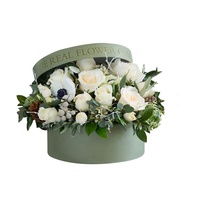 5 cylindres en papier d'emballage de luxe pour Rose, Logo personnalisé, cylindre en carton rigide avec boîte à fleurs en cadeau