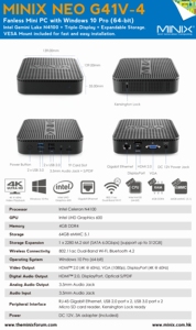 <span class=keywords><strong>MINIX</strong></span> NEO G41V-4 Intel N4100 4GB 64GB Nhỏ PC Không Quạt Máy Tính Để Bàn Máy Tính Công Nghiệp DDR4 Thắng 10 Mini PC máy Tính Nhỏ <span class=keywords><strong>MINIX</strong></span> G41V - Product Image 6