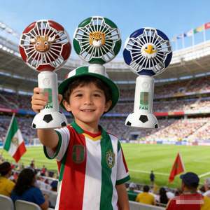 Ventilador Portátil Recargable de 3 Velocidades y 300mAh para la Copa Mundial de Fútbol 2026 en EE. UU., Canadá y Australia - Product Image 5