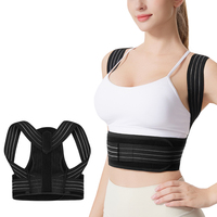 KS-5072 # Correcteur de posture réglable, soutien dorsal respirant avec bande en aluminium et sangles de compression élastiques