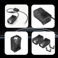 Nouvelle Lampe Carrée 140W Q2A avec Ventilateur de Refroidissement, Phare de Voiture 3000K+6000K, Projecteur de Feux Antibrouillard à Coupe Plate pour Grille et Moto