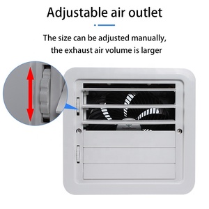 HEYRV 12V 3W White With <b>Insect</b> <b>Net</b> Adjustment Opening Manual Adjustable Air Vent Heat Dissipation Exhaust Fan Adjustable Speed L - Product Image 2
