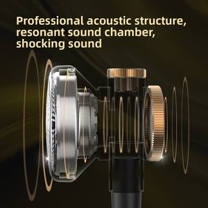 Bouchons <span class=keywords><strong>d</strong></span>'oreilles filaires 1.2m D08 3.5mm Heavy Bass Metal Headphones Flat HI-FI Music Private Model pour ordinateur téléphone portable JL BK Chips - Product Image 5