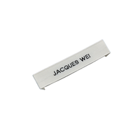 Étiquettes de vêtements en coton brodé haute densité, écologiques, coupe droite, étiquettes personnalisées pour vêtements, textiles de maison et accessoires