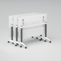 Bureau de conférence pliable et empilable en bois LIWEI, garantie 3 ans, pieds en acier, étagère de rangement, roulettes, usage commercial et bureautique