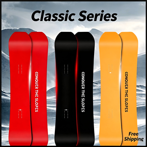 Tabla de Snowboard All Area Twin Camber de Color Sólido para Hombre y Mujer, Equipo de Esquí con Correa de Fijación, Botas Step-in, Negro, Rojo, Amarillo - Product Image 1