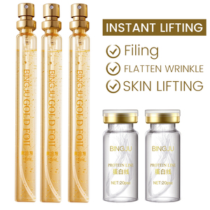 Kit de soin du visage en boîte avec spray, <span class=keywords><strong>fil</strong></span> de <span class=keywords><strong>collagène</strong></span> doré soluble absorbant l'eau actif 2023, <span class=keywords><strong>sans</strong></span> <span class=keywords><strong>aiguille</strong></span> - Product Image 4