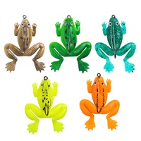 Haute qualité Anti-suspension fond simulation grenouille divers poids leurre souple grenouille appât PVC grenouille appât pour poisson noir