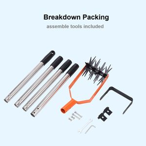 Outil de culture rotatif, motobineuse manuelle de <span class=keywords><strong>jardin</strong></span>, manche en acier inoxydable, outil de culture pour ébrécher le sol - Product Image 6