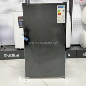 220V 50HZ Mini Black Freezer Fridge Stainless Steel Free <b>Standing</b> Fridge Air Cool 2 <b>Doors</b> Small Refrigerator Cheap Price Stock M - Product Image 2