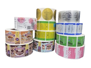 สติกเกอร์ไวนิลกันน้ำ กันน้ำมัน ปลอดสาร BPA รูปทรงตามสั่ง (กลม/วงรี/รูปทรงยาว) สำหรับบรรจุภัณฑ์น้ำแร่ ไวน์ ขนมปัง | - Product Image 1