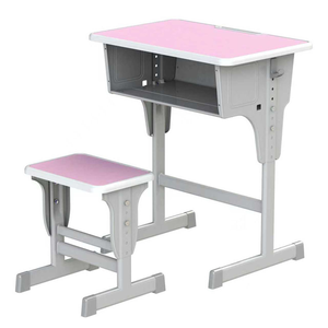 <span class=keywords><strong>Precio</strong></span> de Fábrica, Conjunto de Silla y Escritorio Escolar Individual Moderno, Cómodo y Duradero, Altura Ajustable, Marco Metálico, Tablero de Madera, para Oficina en Casa - Product Image 3