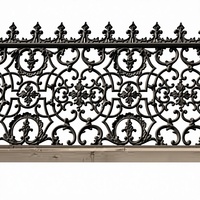 Pièce décorative en fonte en forme de pointe de lance avec un design classique pour l'amélioration esthétique des portails de clôture