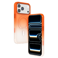 Coque de téléphone dégradée colorée pour iPhone 18 17 16 15 14 13 12 Pro Max, givrée, compatible charge magnétique sans fil, antichoc