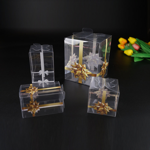 Clear PVC PET Rectangular Chocolate Box With Lid Print Acetate Gift Box Packaging