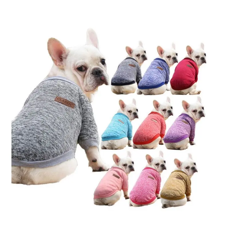 Ropa de invierno para mascotas, suéter de punto suave y cálido para perros, venta al por mayor