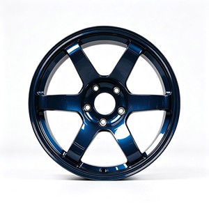Cerchi Forgiati in Lega di Alluminio 6061 T6, Blu Metallizzato Lucido, 5 Razze, PCD Personalizzato, ET Personalizzabile, per Retrofit e Upgrade di Auto Passeggeri - Product Image 2