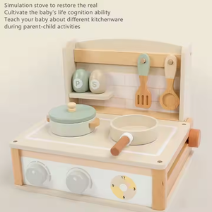 Cuisine de bureau multifonctionnelle en bois Mini simulation de maison de jeu Jouets éducatifs d'apprentissage <span class=keywords><strong>pour</strong></span> enfants tout-petits garçons et filles - Product Image 3