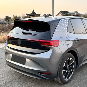 Volkswagen Id.3 2019+ Rear <b>Trunk</b> Spoiler Wing Piano <b>Black</b> Carbon Fiber Texture ABS Material 3m Tape Installation - Product Image 1