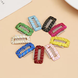 Cinta envuelta con bordes dorados y brillantes de 3,2 cm, clips de Metal para extensión de 9 dientes, horquillas a presión para cabello de mascotas hechas a mano, joyería para el cabello - Product Image 3