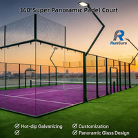 Pista de Pádel de Acero Personalizada con Esquema de Color a Medida, Logotipo del Cliente en el Suelo, Cinta de Red con Marca, 10x20M para Marketing