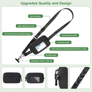 Venta al por mayor teléfono celular Crossbody ID ventana bolsas de alta calidad de la correa del teléfono bolsas fuera de la correa portátil bolsas - Product Image 4