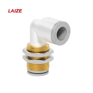 Laize KQ2LE Series Pneumatic Quick Plug Fittings SMC Type Quick-access Bulkhead Right Angle Fittings 04 06 08 10 12