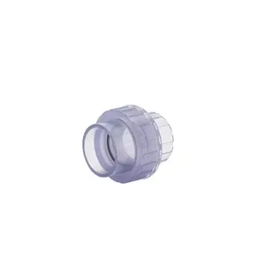 High Quality Clear PVC Union Fitting Customizable Injection Technics Plastic Socket Connection Head OEM